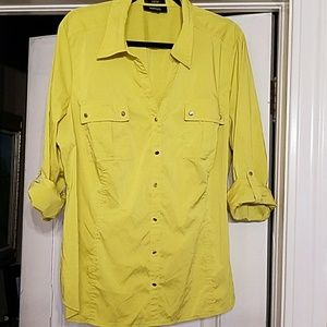 Lime button down